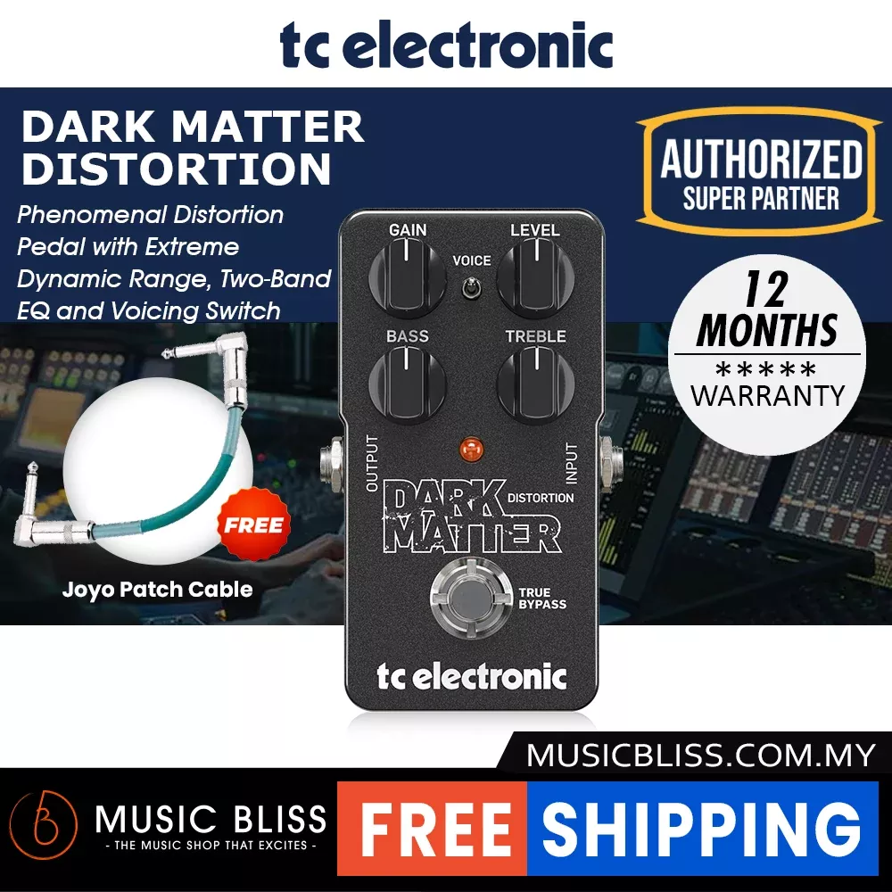 TC Electronic Dark Matter Distortion Guitar Effects Pedal