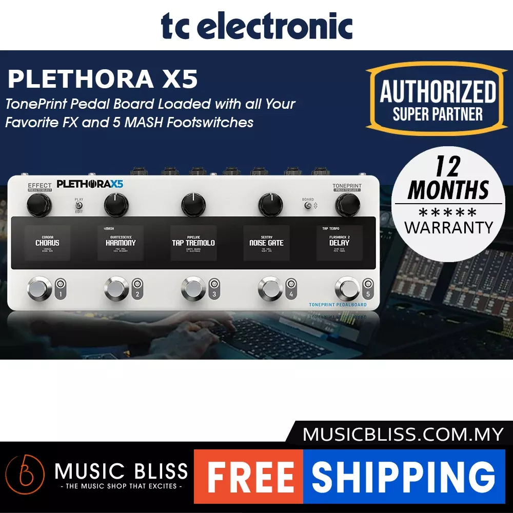 TC Electronic PLETHORA X5 TonePrint Multi-FX Pedalboard