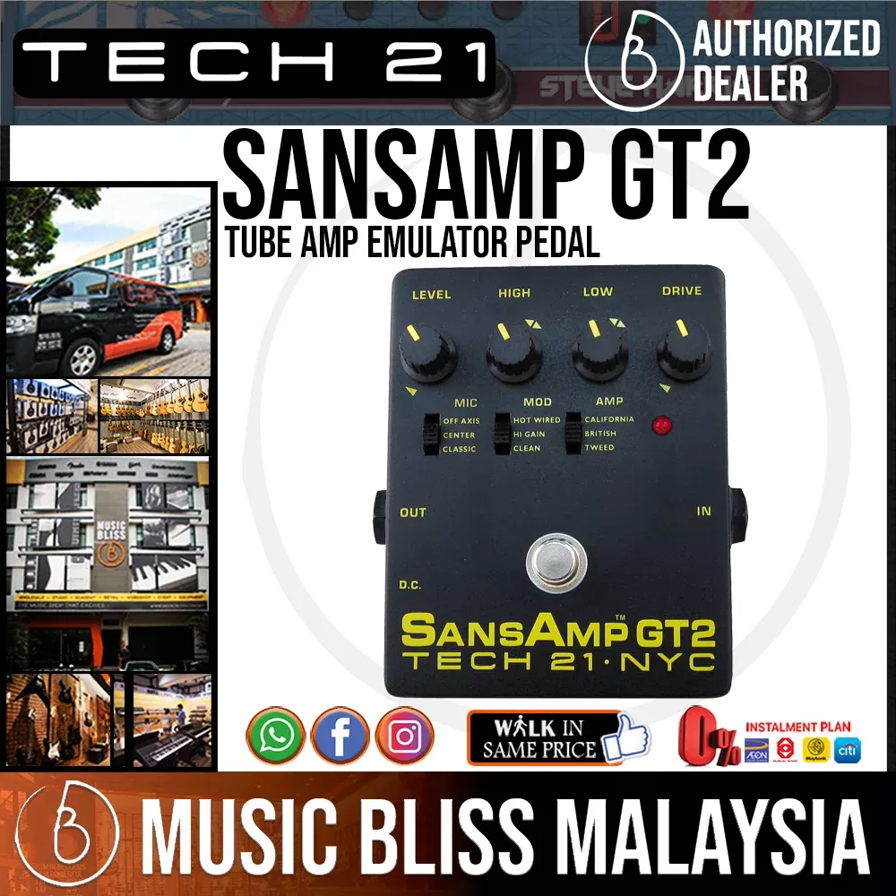 Tech 21 SansAmp GT2 Tube Amp Emulator Pedal