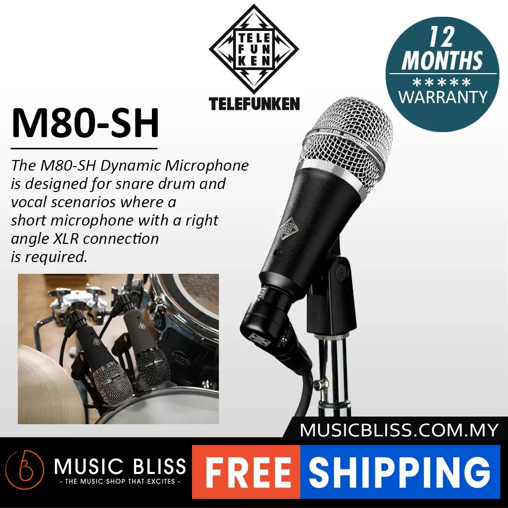 Telefunken M80-SH Supercardioid Dynamic Instrument Microphone