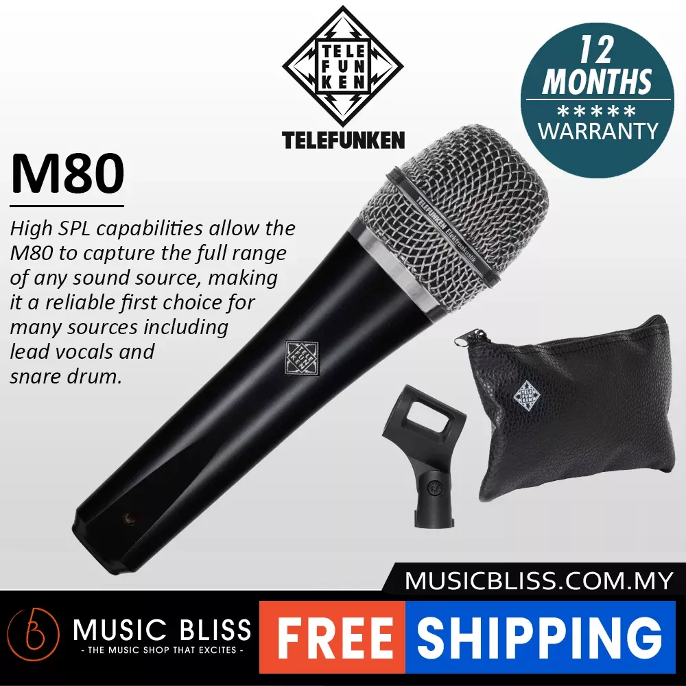Telefunken M80 Supercardioid Dynamic Handheld Vocal Microphone – Standard