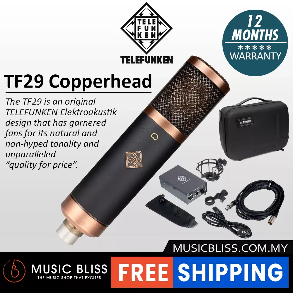 Telefunken TF29 Copperhead Large-diaphragm Tube Condenser Microphone