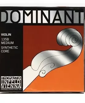 Thomastik DOM135B Dominant Violin String Set with Chrome Steel Ball End E String 4/4