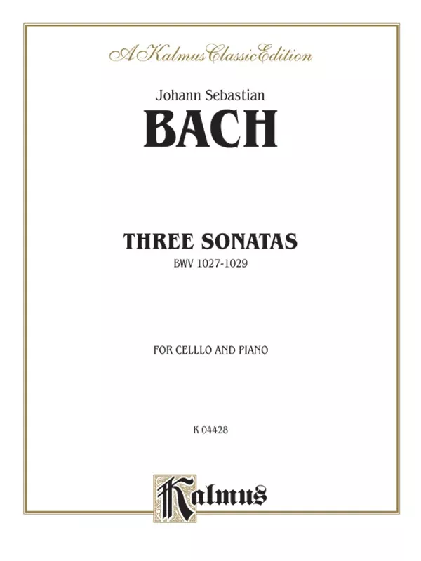 Three Sonatas for Viola da Gamba, BWV 1027-29: Cello Book