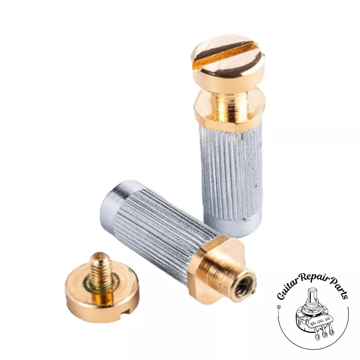 TonePros SS1-G Locking Stop Tailpiece / Wraparound Bridge Stud Set, SAE – Gold