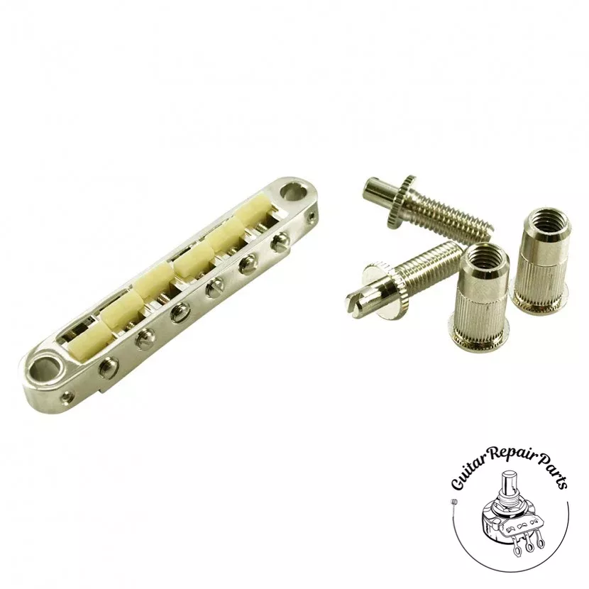 TonePros TPFG-N Locking Nashville TuneOMatic “G Formula” Saddles, Metric Post – Nickel
