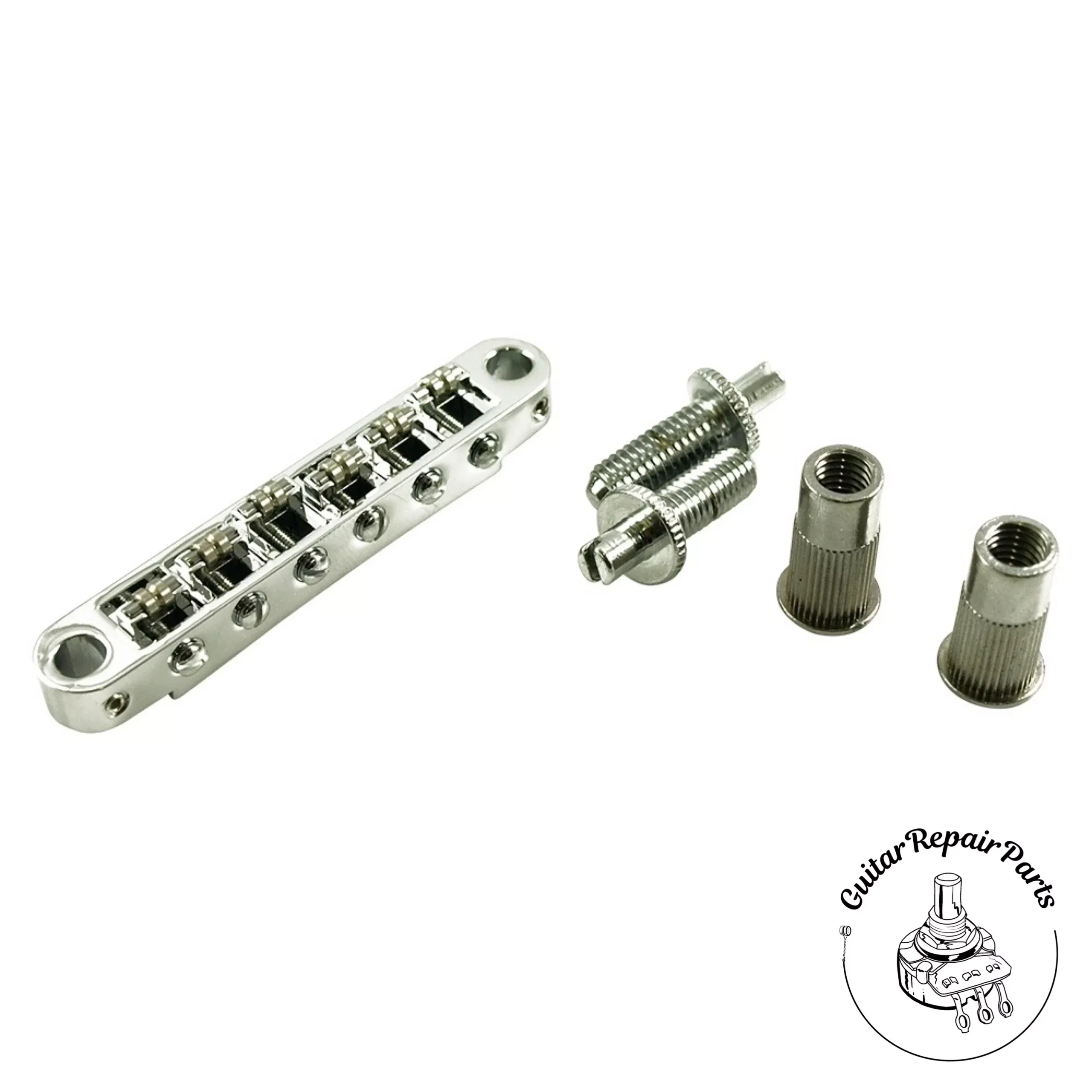 TonePros TPFR-C Locking Nashville TuneOMatic Roller Bridge, Metric Post – Chrome