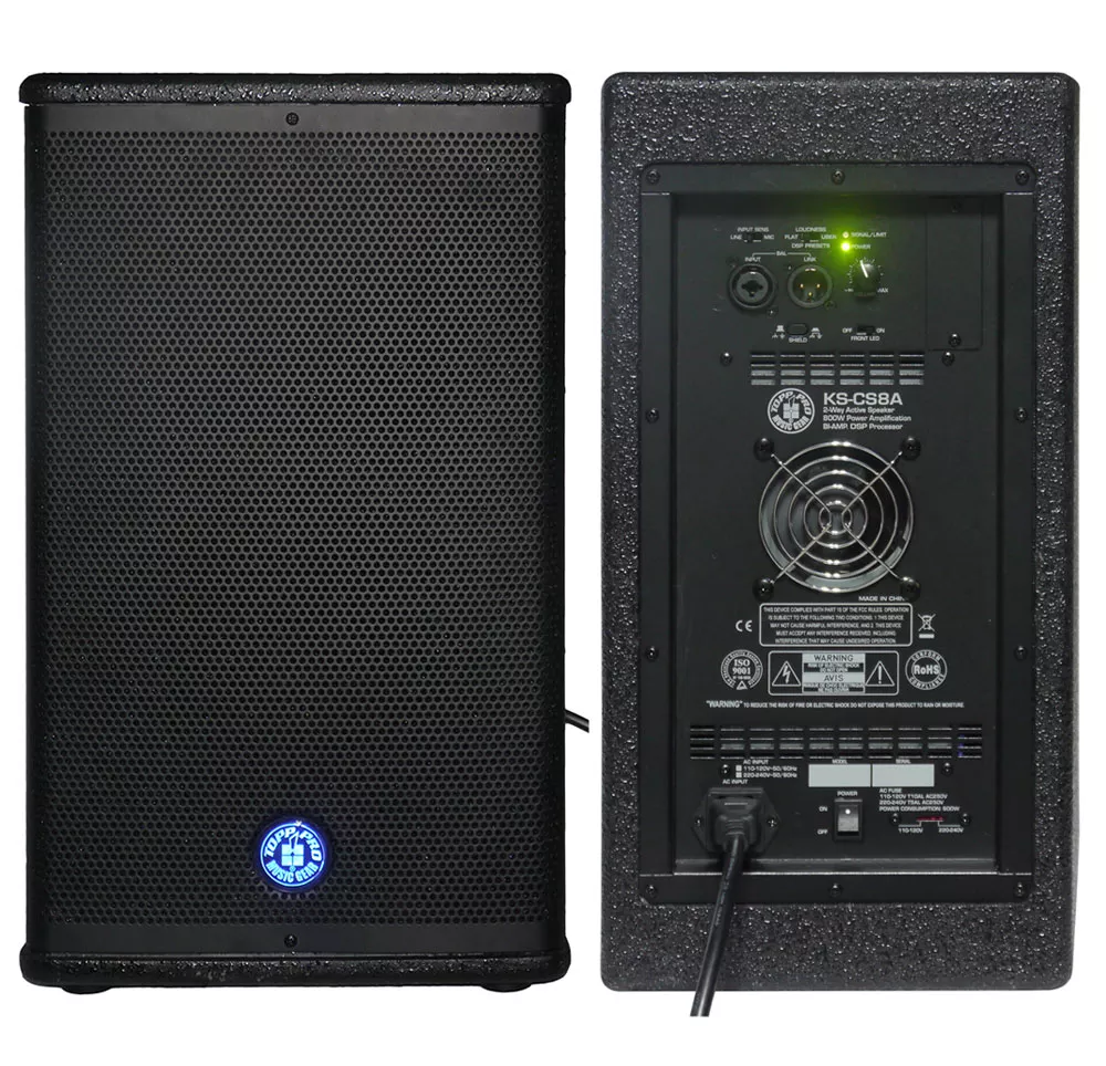 TOPP PRO KS CS8A 8" POWERED SPEAKER - KS-CS 8A