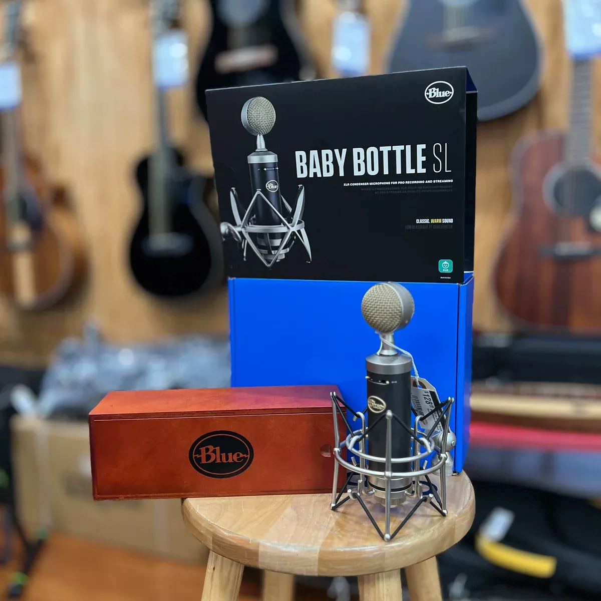 USED Blue Baby Bottle SL Condenser Microphone w/ Shockmount & Case