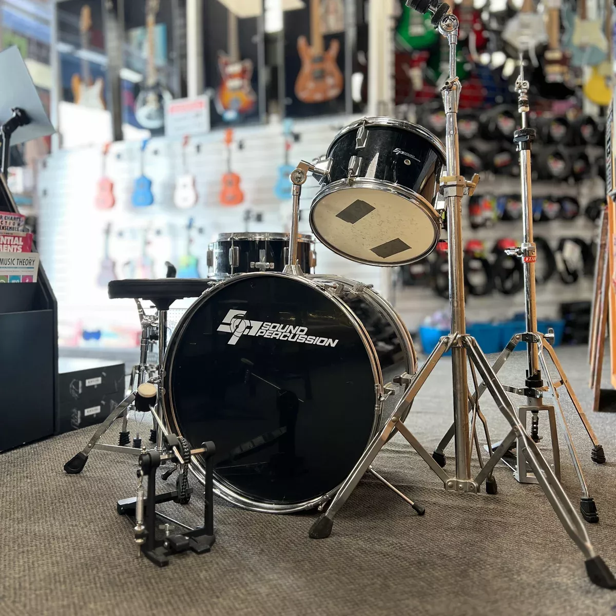 USED Sound Percussion 4-Piece Drum Set w/ Hardware