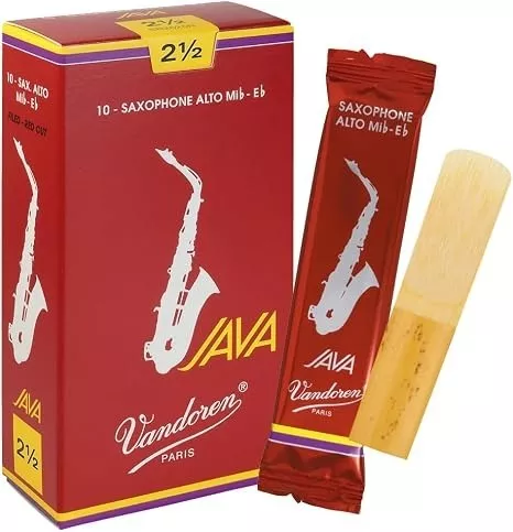 Vandoren Java Red Alto Sax Reeds| 2.5 (Box of 10)