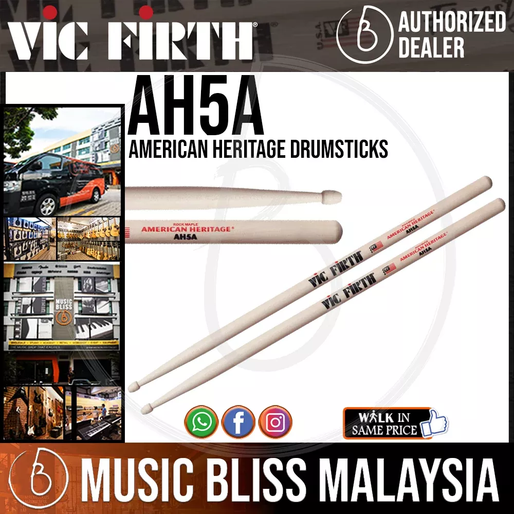 Vic Firth American Heritage Drumsticks – 5A – Wood Tip