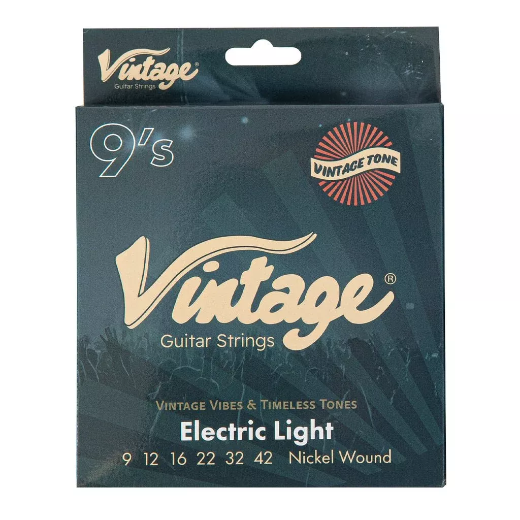 Vintage Electric Guitar String Set 09-42 – Nickel Wound Light Gauge Strings (VES0942)
