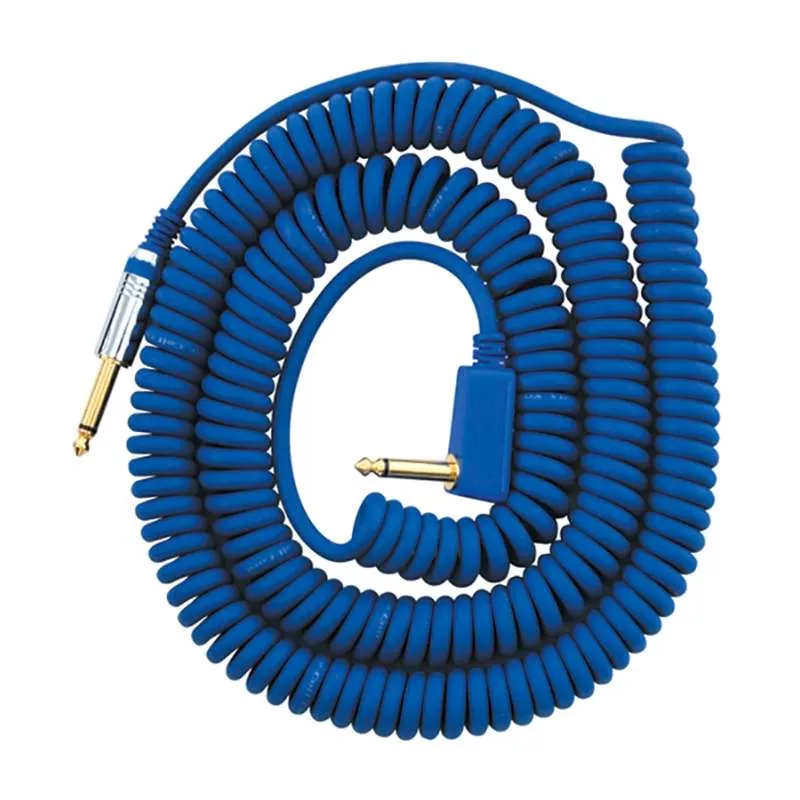 Vox VCC-090BL 29.5′ Coiled Guitar Cable, Blue