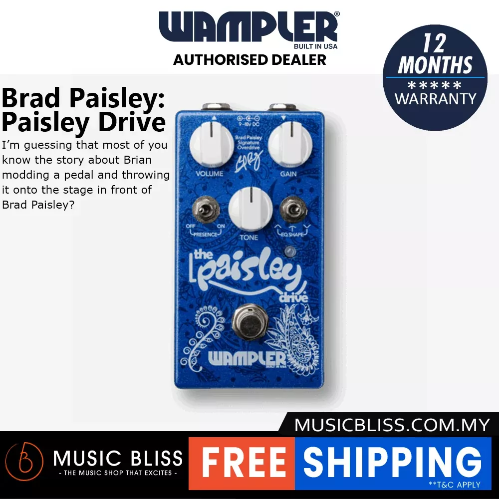 Wampler Paisley Drive Overdrive Pedal