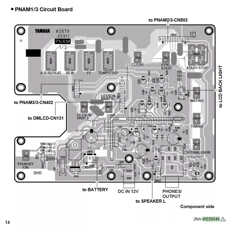 Yamaha Circuit Board for YPT-300 – WE00540R