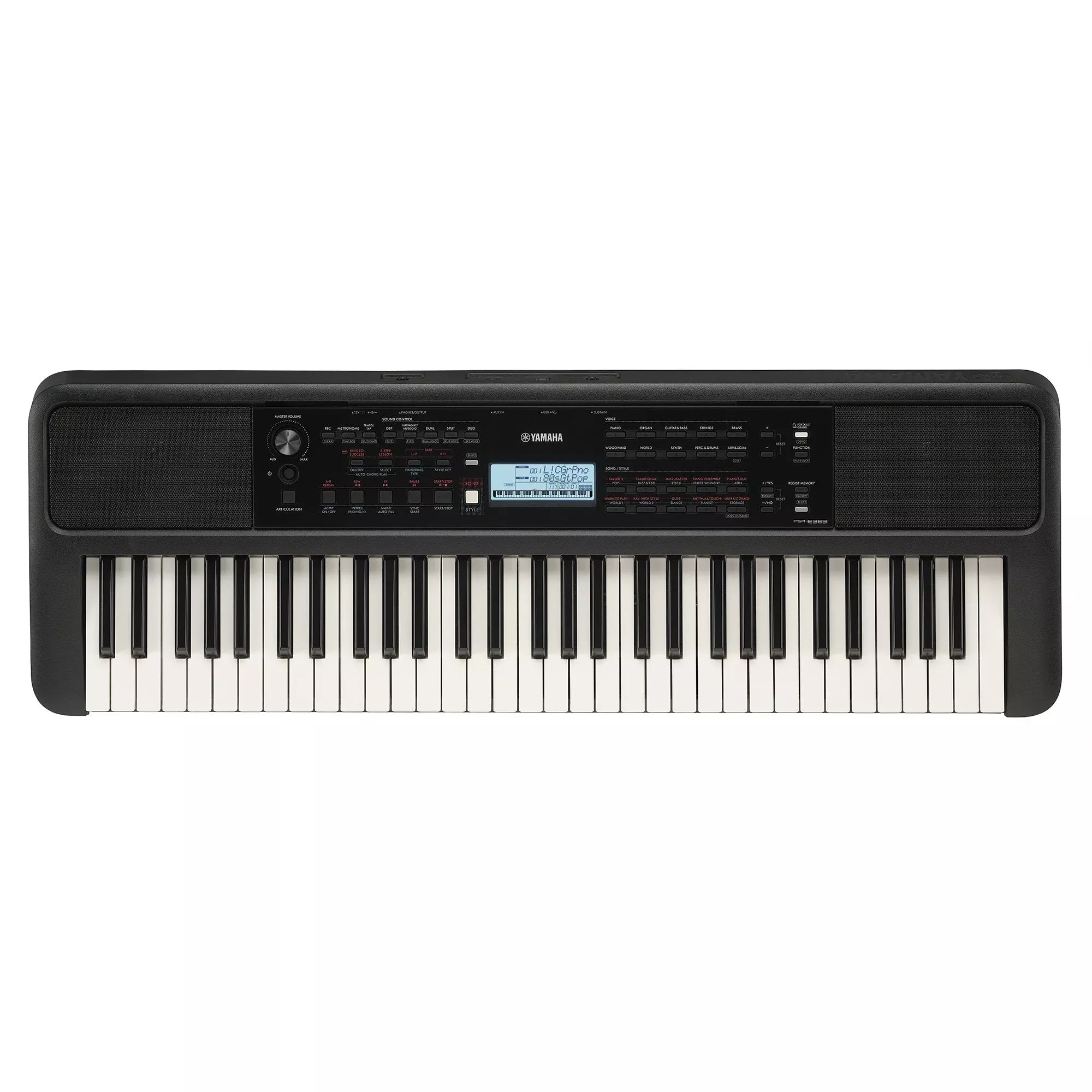 Yamaha PSR-E383 61-Key Portable Keyboard – Touch-Sensitive, 650 Voices, and Learning Functions