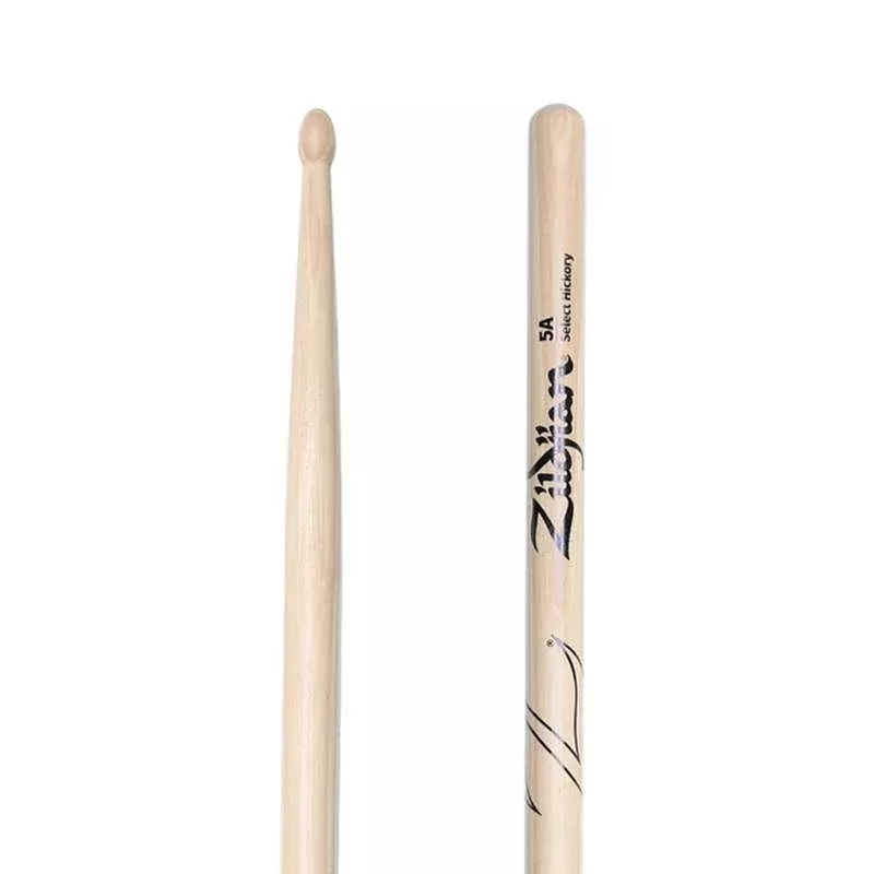 Zildjian Select Hickory 5A-Natural Drumsticks – Wood Tip