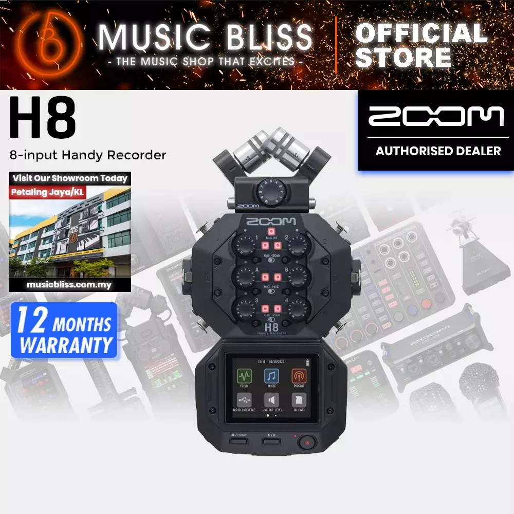 Zoom H8 8-input Handy Recorder with 0% Instalment